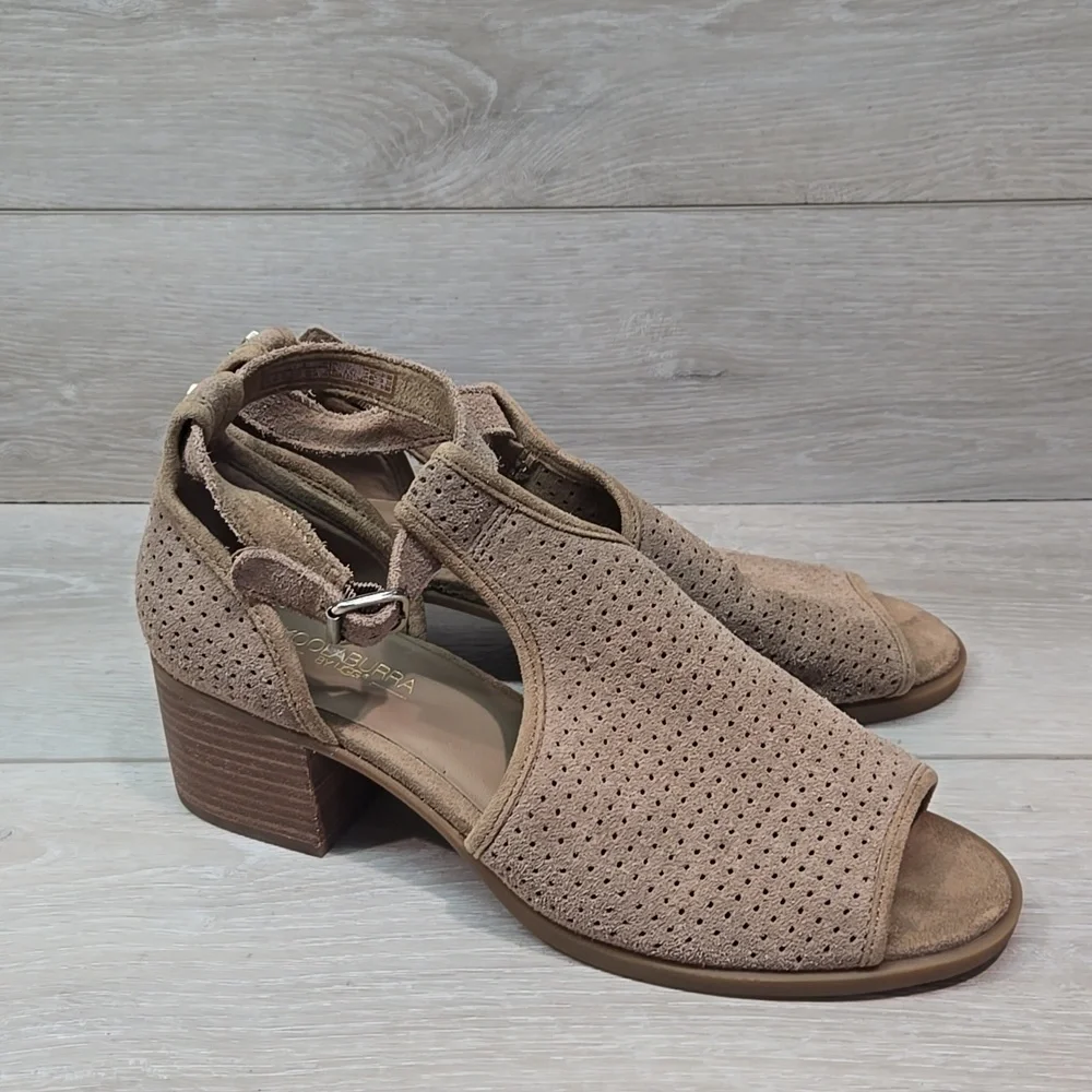Koolaburra by Ugg Australia Women Ashlyn Leather Open Toe Heels Sandals shoes 9